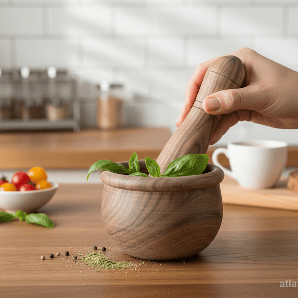 Small Mortar and pestle Walnut